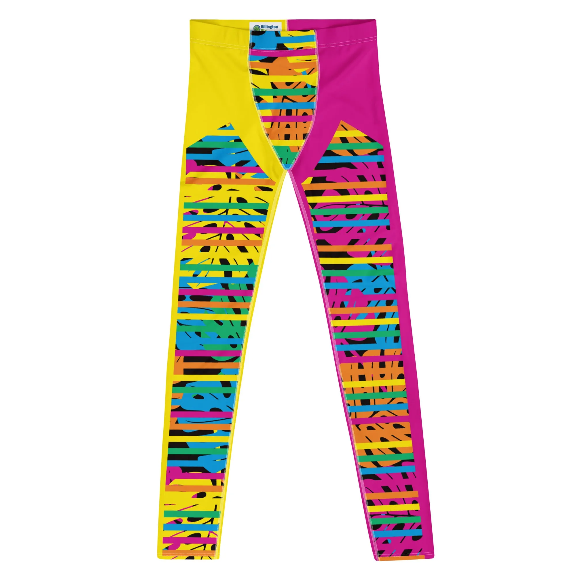 Mens Leggings, Monstera Print