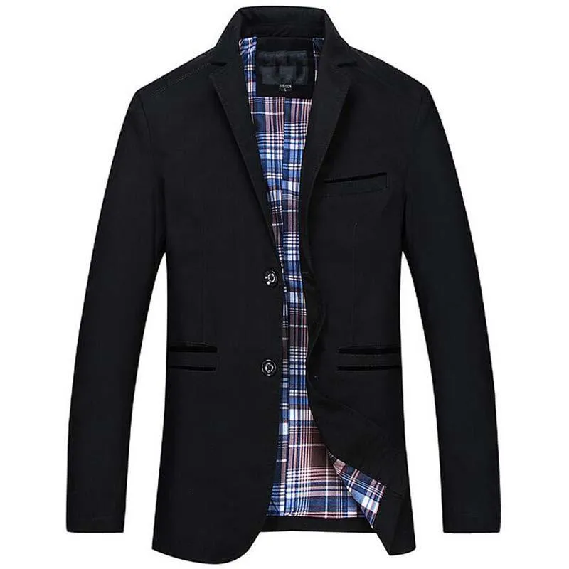 Men's Long Casual Business Turn Down Collar Jacket Up To 6XL