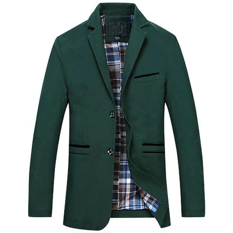 Men's Long Casual Business Turn Down Collar Jacket Up To 6XL