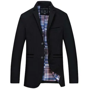 Men's Long Casual Business Turn Down Collar Jacket Up To 6XL