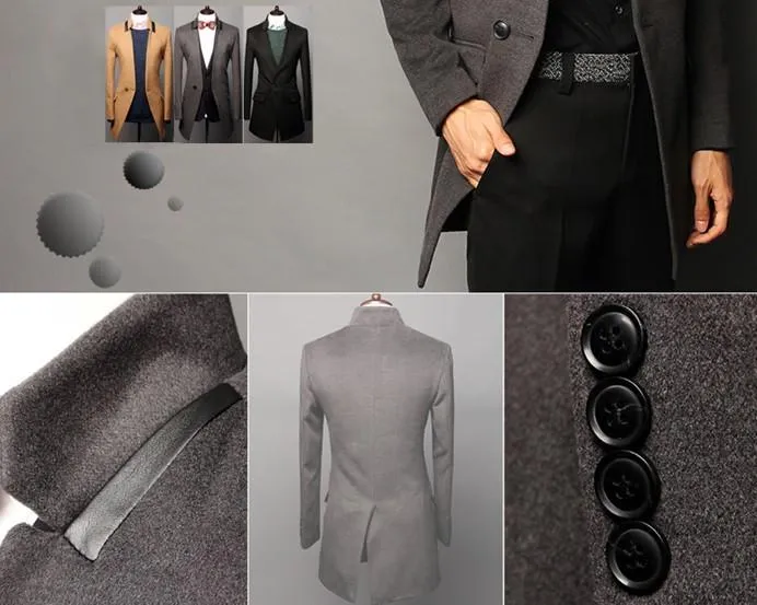 Men's Long Fashion Blazer