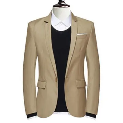 Men's Solid Color Blazer In 6 Colors