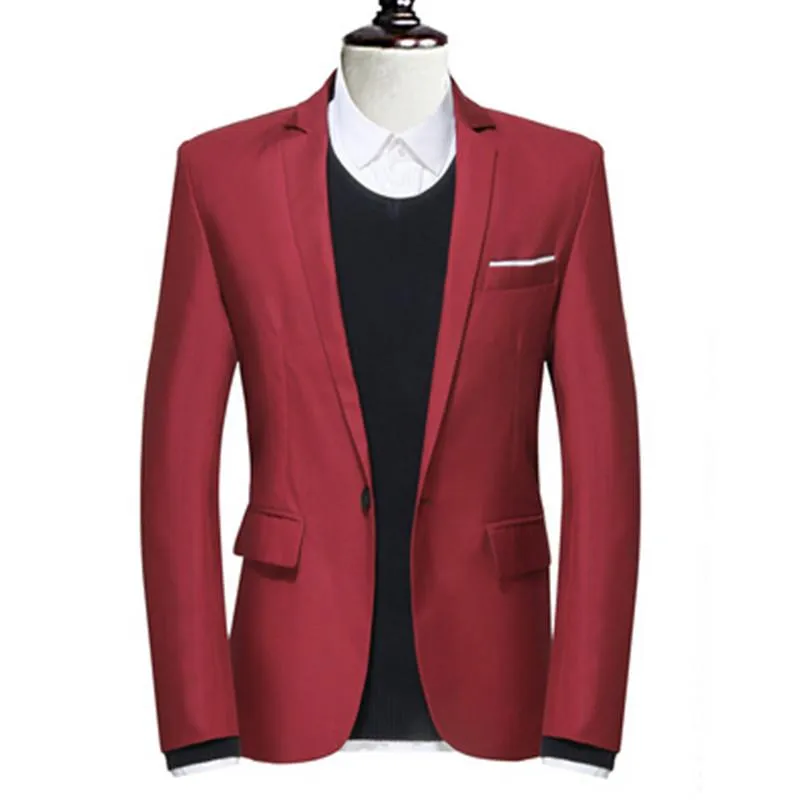 Men's Solid Color Blazer In 6 Colors
