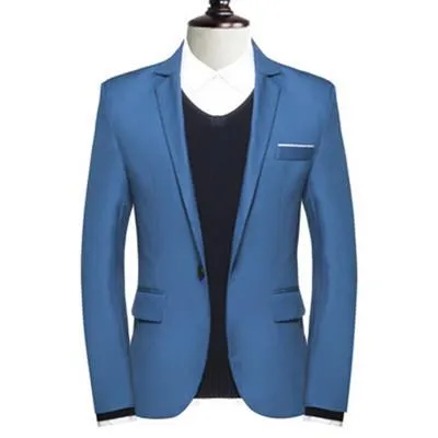 Men's Solid Color Blazer In 6 Colors
