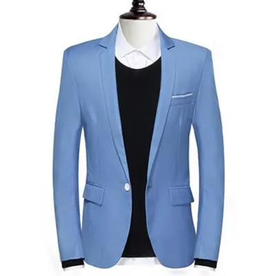 Men's Solid Color Blazer In 6 Colors