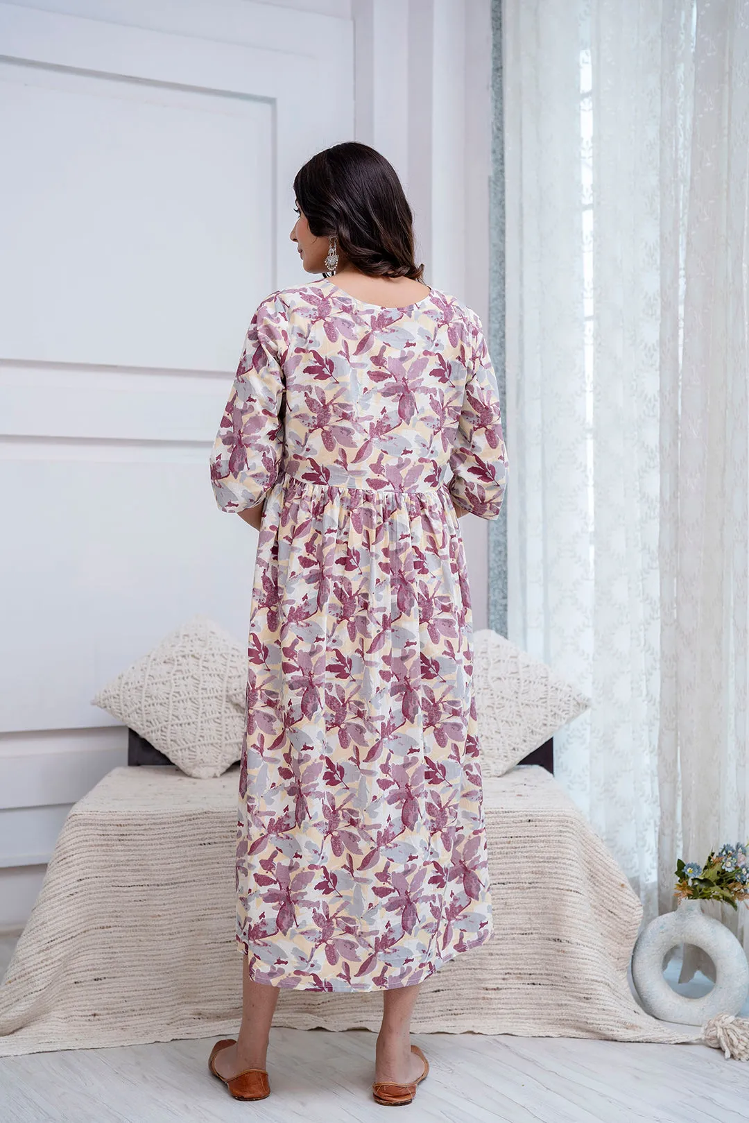 Off White Maternity Dress For Women