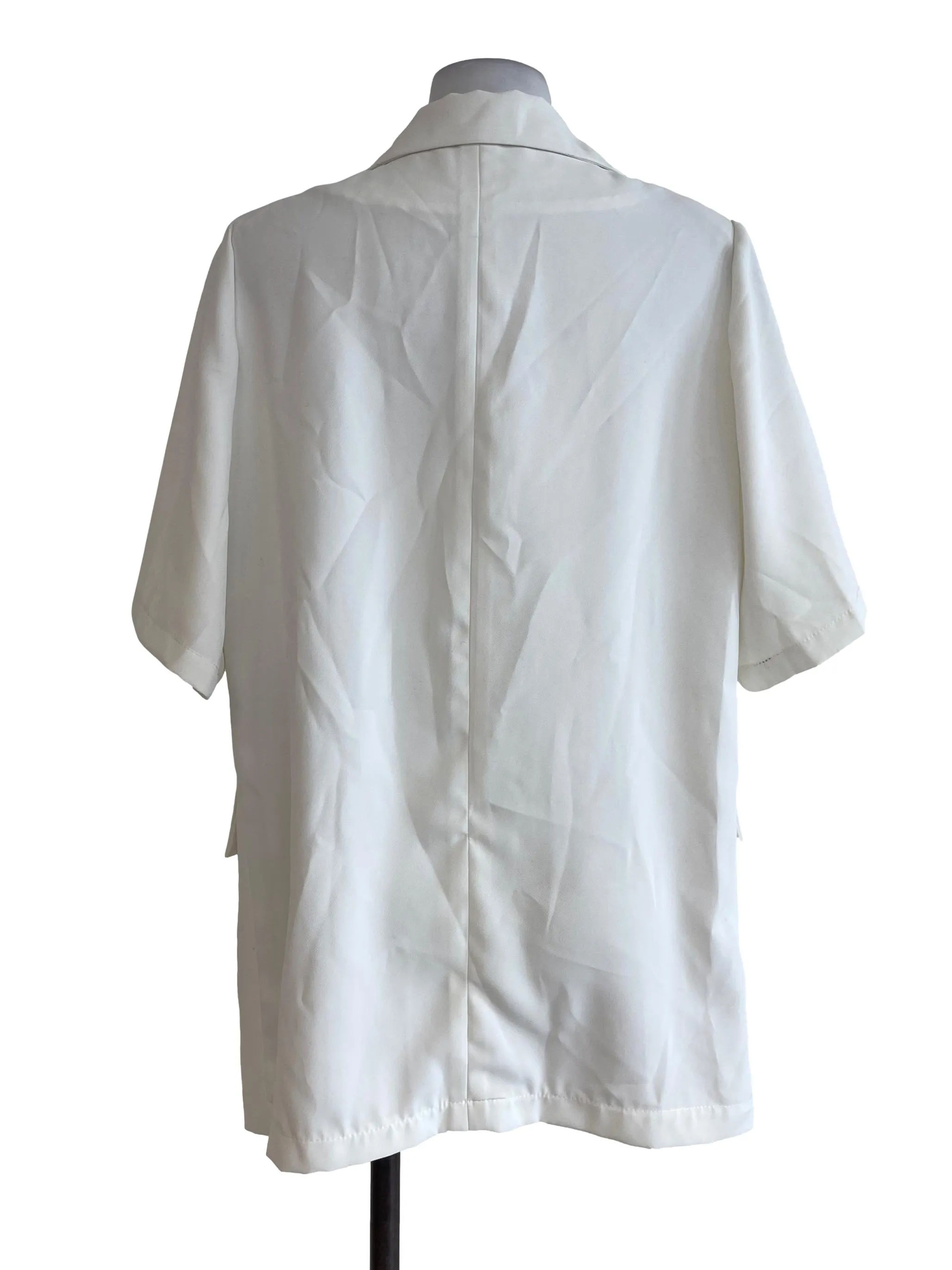 Off White Short Sleeves Blazer