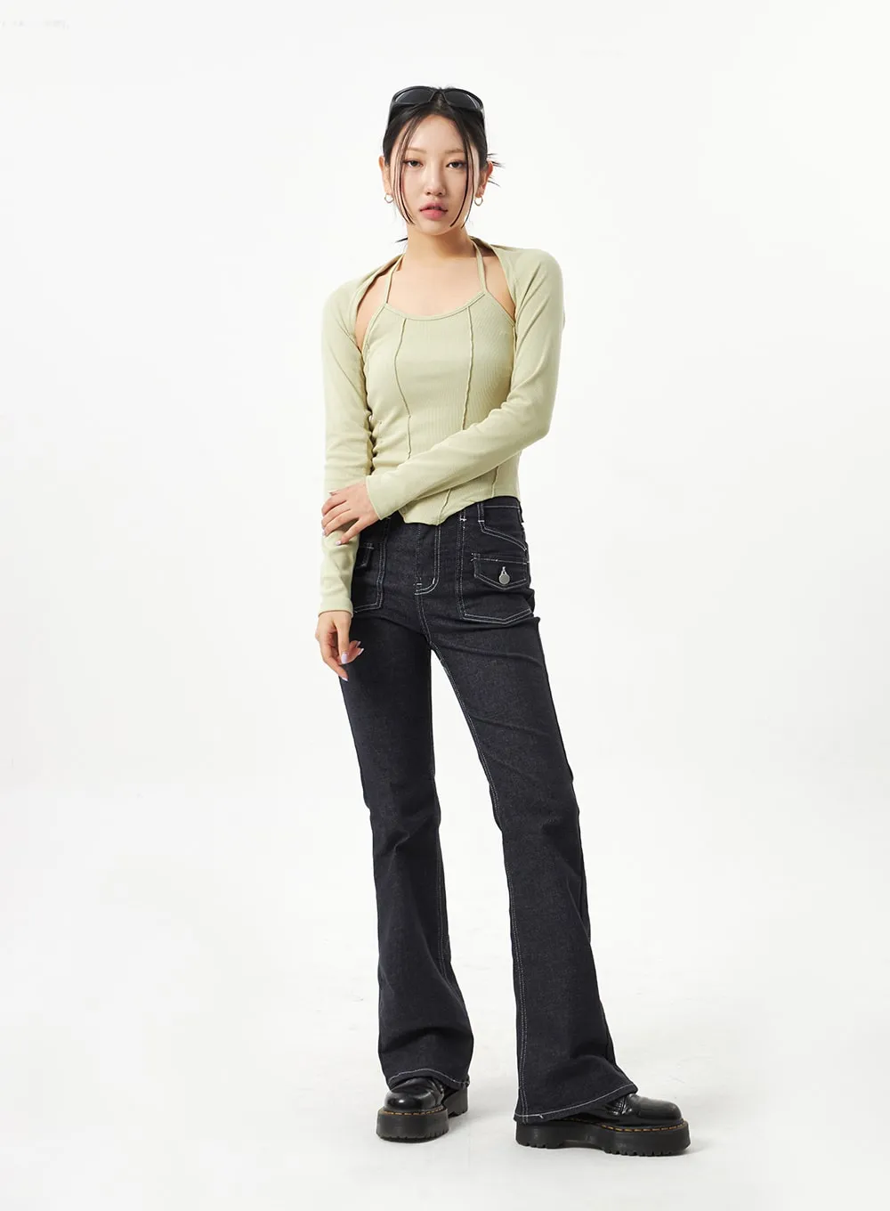 Pocket Bootcut Jeans CA320