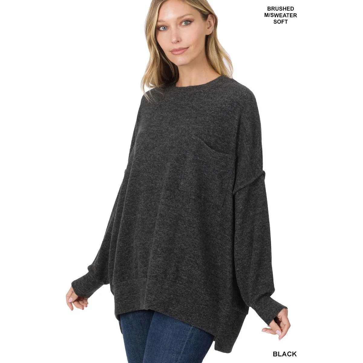 Pocket Sweater in Black