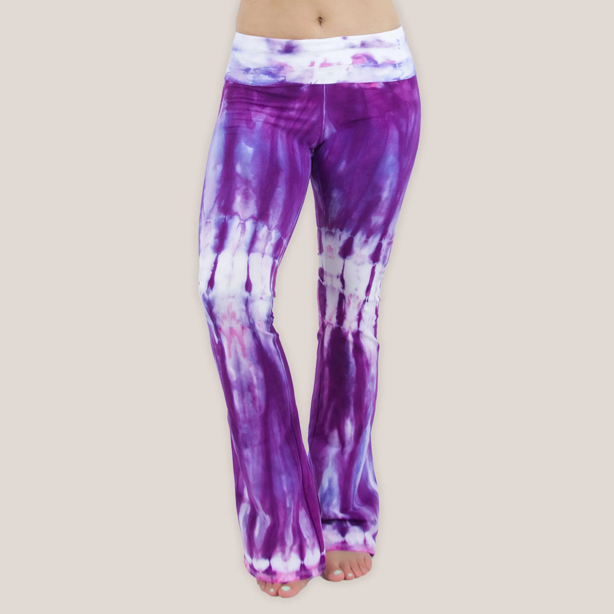 Purple Lilac Tie Dye Yoga Pants