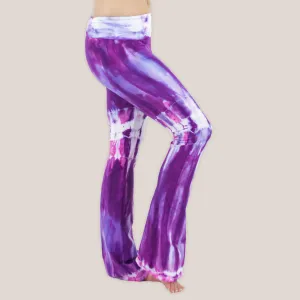 Purple Lilac Tie Dye Yoga Pants