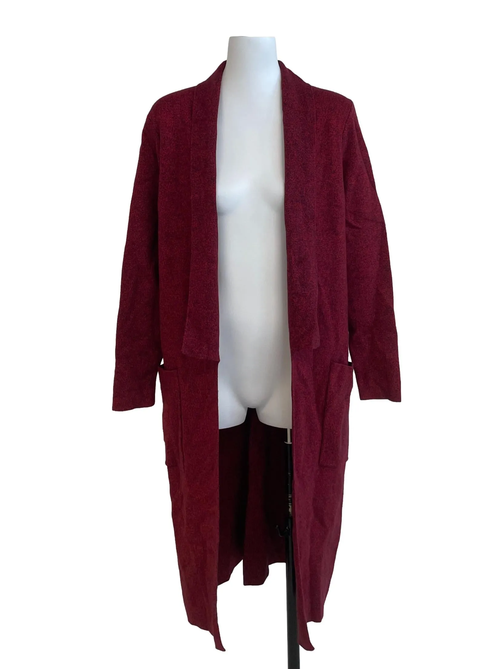 Red Speckled Long Cardigan