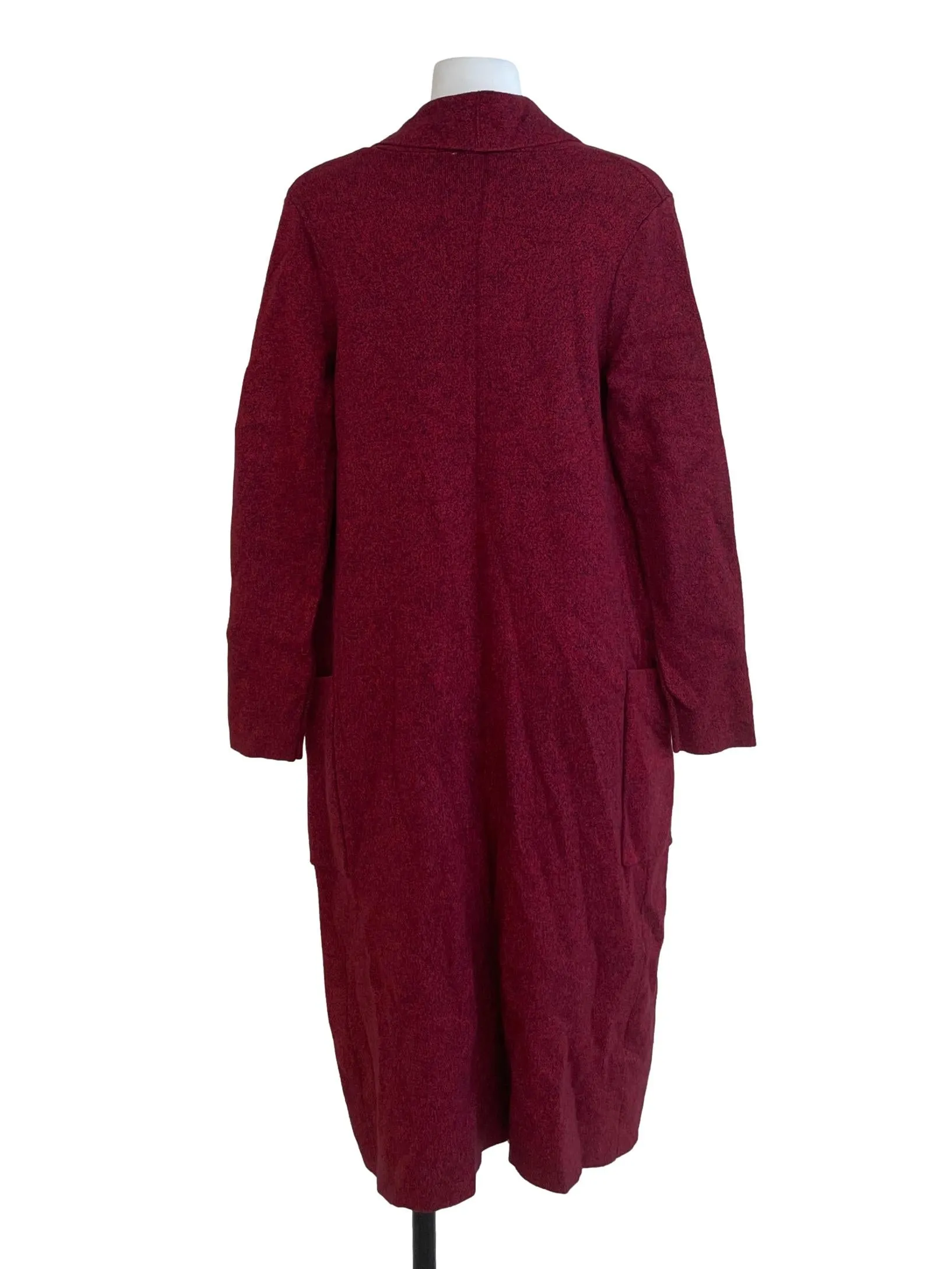 Red Speckled Long Cardigan