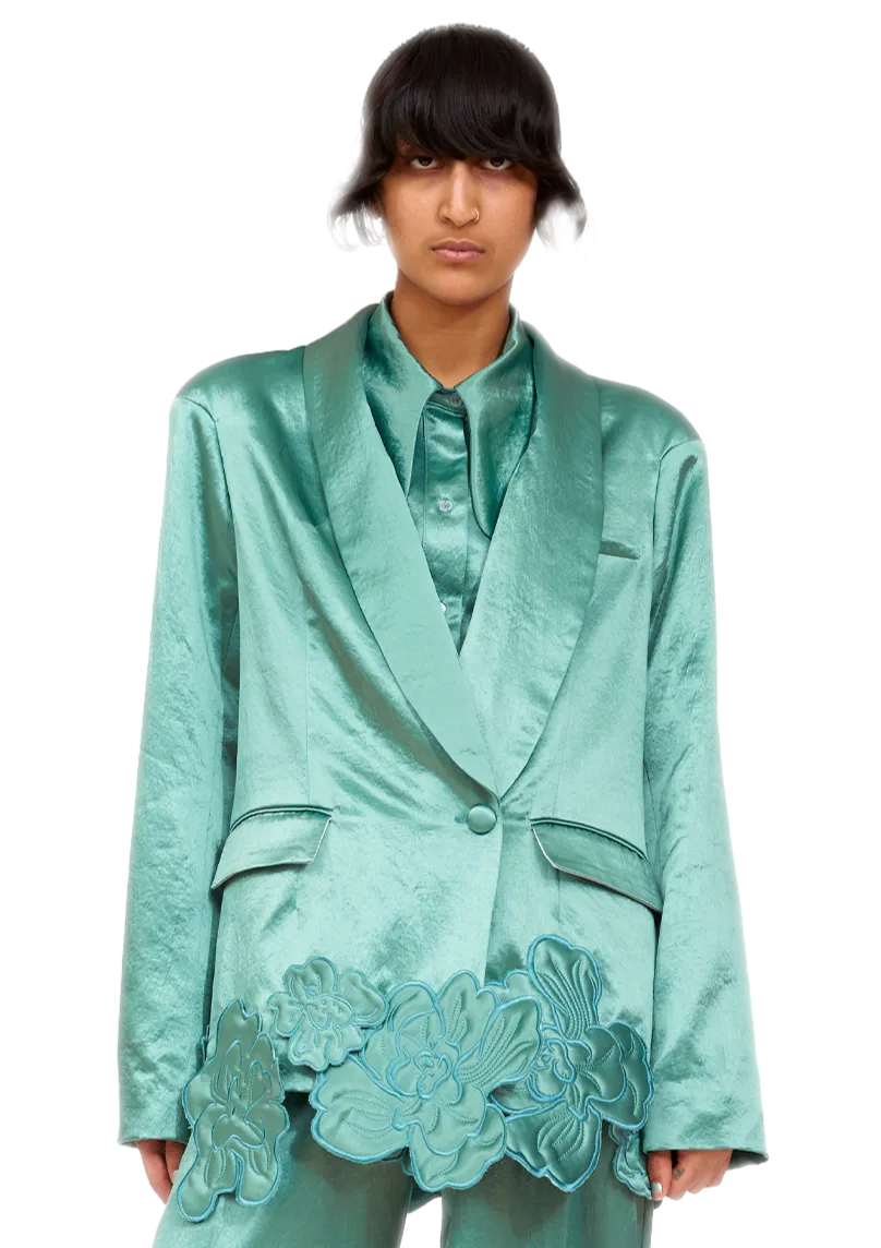 SAGE GREEN RIBBIT BLAZER