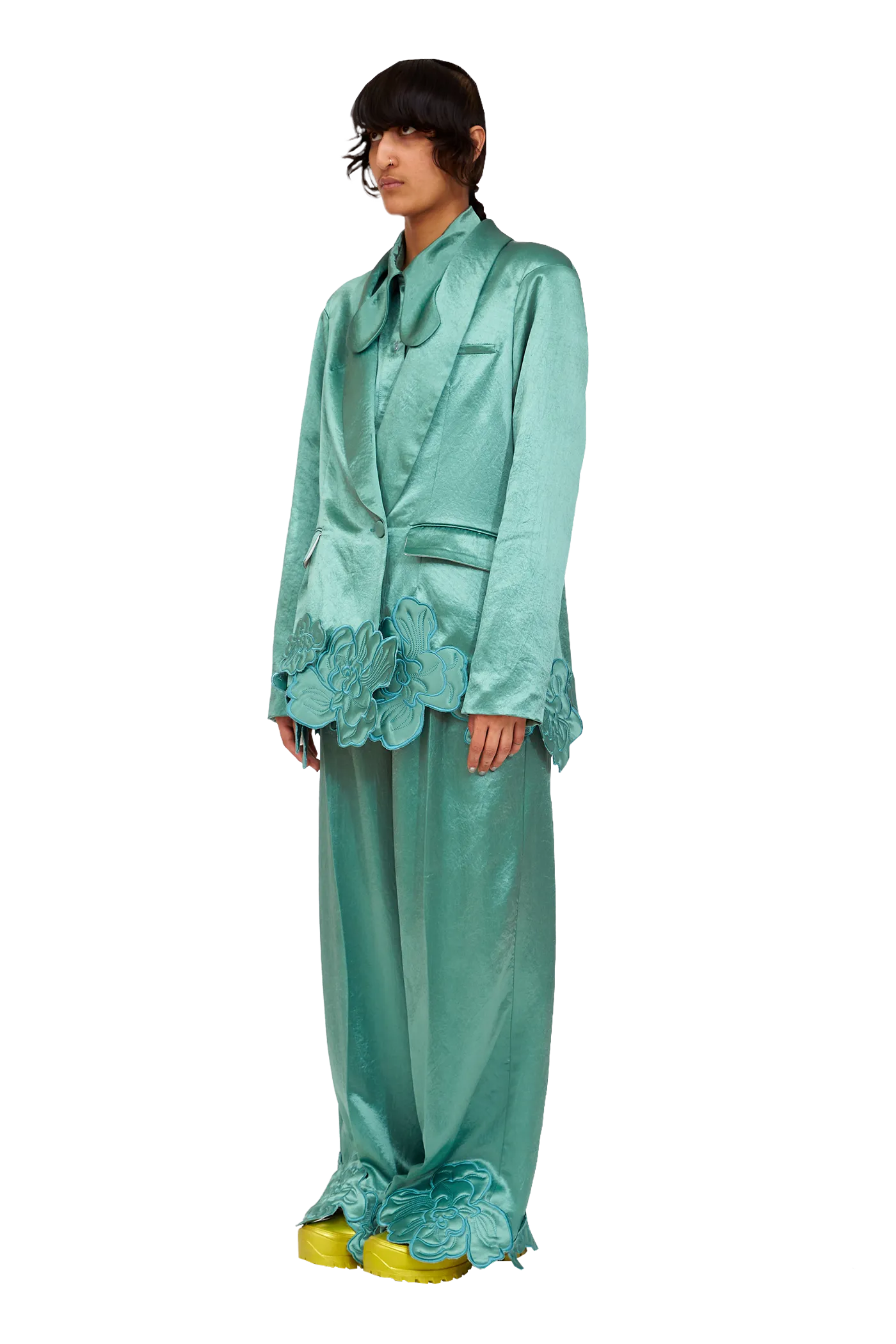 SAGE GREEN RIBBIT BLAZER