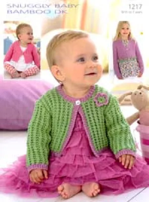 Sirdar 1217 Snuggly Baby Bamboo DK Cardigans