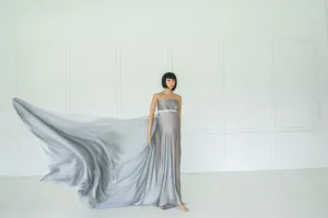 Slate Silk Chiffon