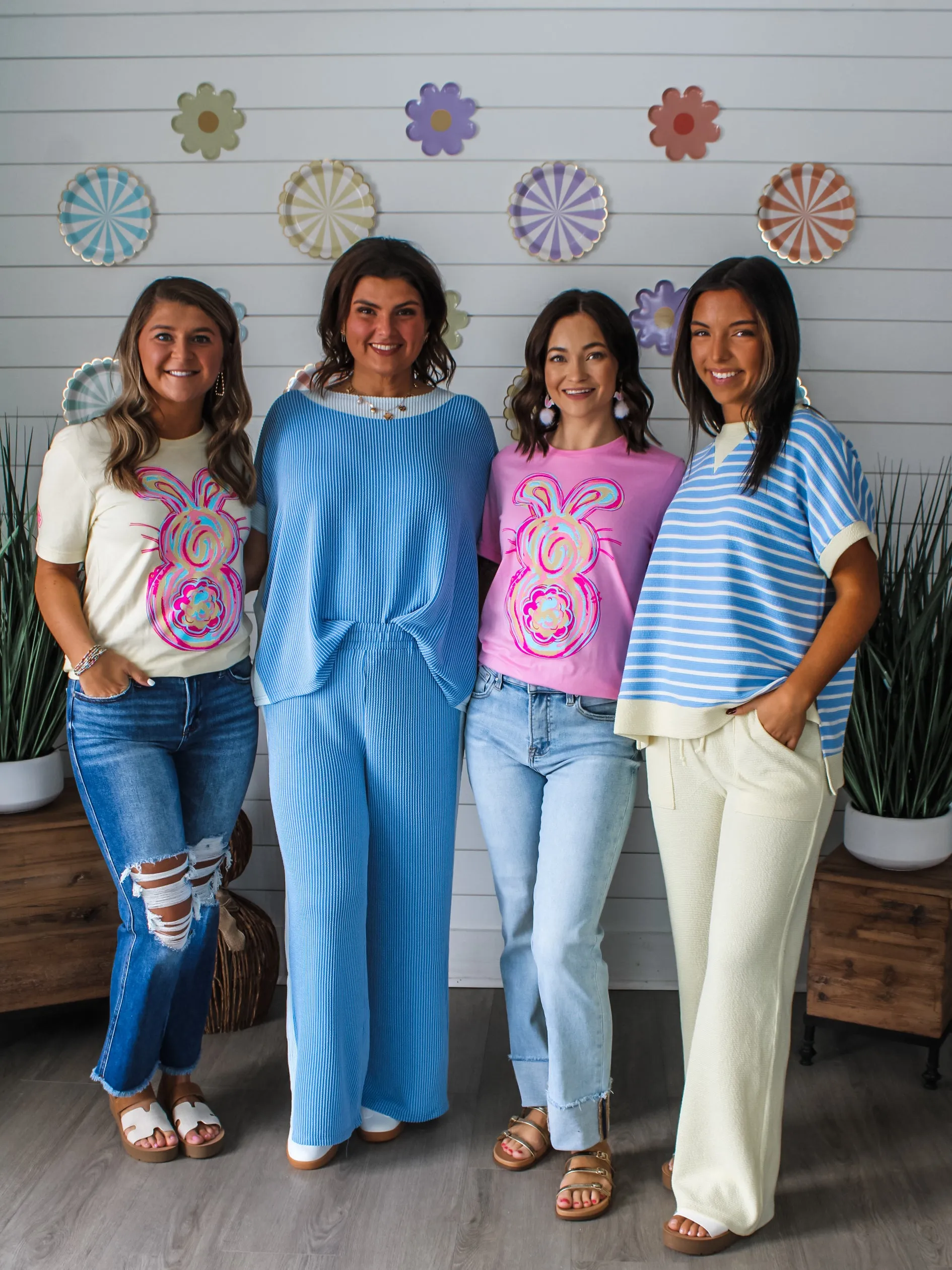 Spring Feeling Two-Tone Top • Blue