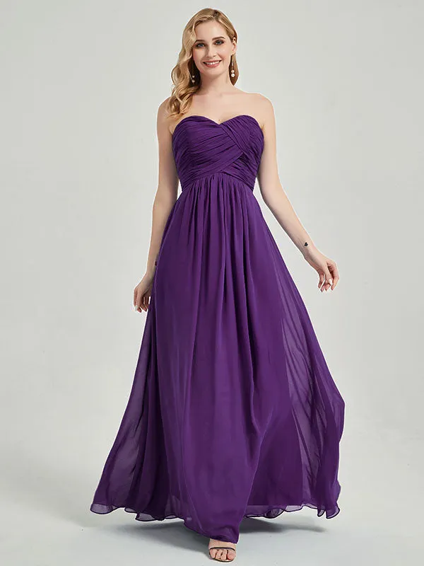 Stormy Strapless Sweetheart  Chiffon Maternity Maxi Bridesmaid Dress