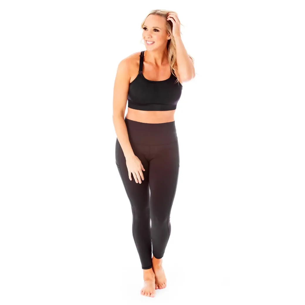 Strappy Back Mid Support Nursing Sports Bra