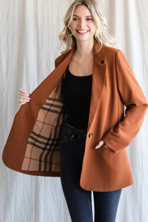 Strictly Business Blazer in Toffee