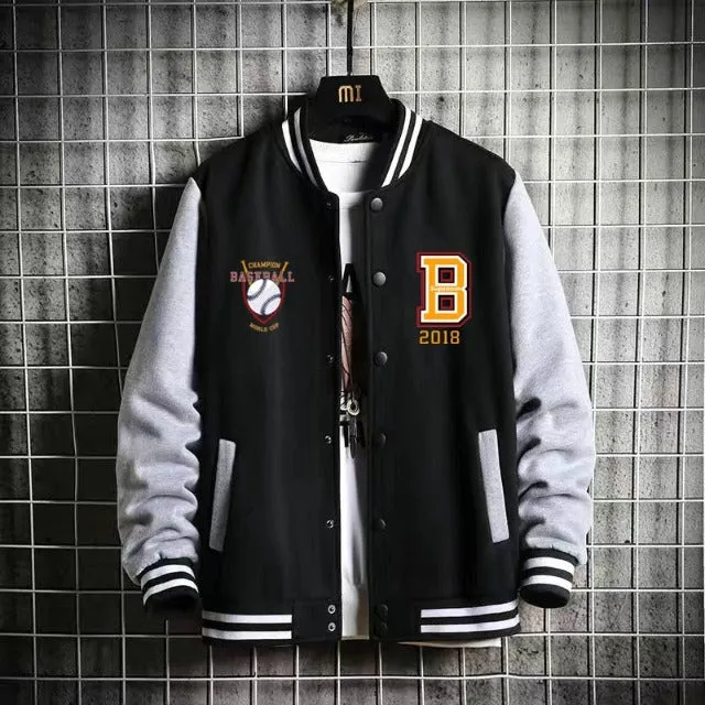 Stylish retro Varsity baseball bomber jacket