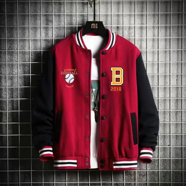 Stylish retro Varsity baseball bomber jacket