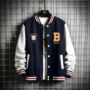 Stylish retro Varsity baseball bomber jacket