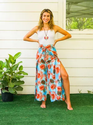 Sunkissed Tropics Palazzo Wrap Pants