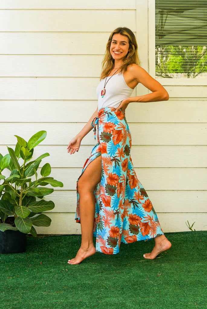 Sunkissed Tropics Palazzo Wrap Pants