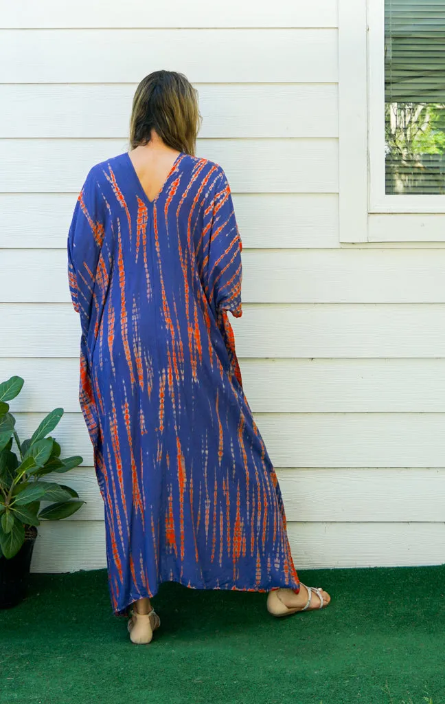Sunset Flame Tie-Dye Kaftan