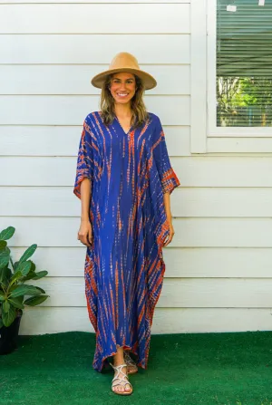 Sunset Flame Tie-Dye Kaftan