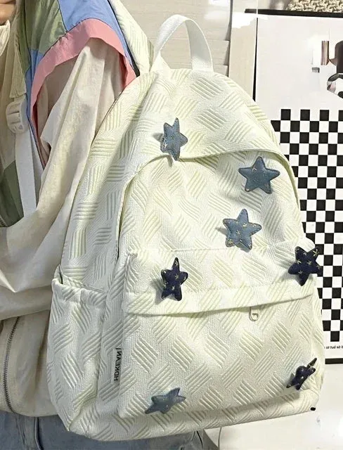 TAVIMART  -  Japanese Kawaii Sweet Satr Schoolbags All Match Y2k Aesthetic Women Bags Preppy Casual School Backpacks Students Harajuku Bag