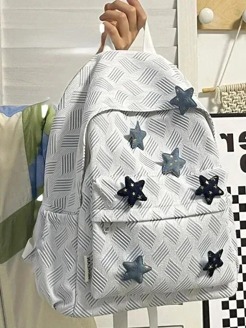 TAVIMART  -  Japanese Kawaii Sweet Satr Schoolbags All Match Y2k Aesthetic Women Bags Preppy Casual School Backpacks Students Harajuku Bag