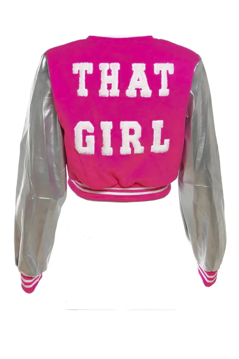 THAT GIRL VARSITY (BLACK) | JACKET (S-XL)