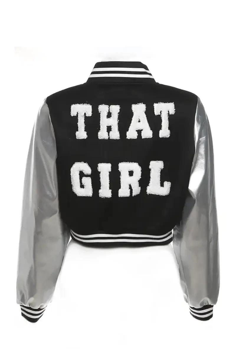 THAT GIRL VARSITY (BLACK) | JACKET (S-XL)