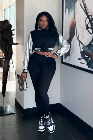 THAT GIRL VARSITY (BLACK) | JACKET (S-XL)