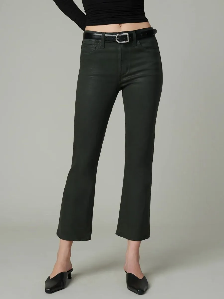 The Callie Autumn Forest Coated Cropped Bootcut