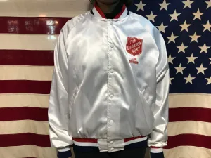 The Salvation Army®️ Satin Vintage 80’s Bomber Jacket by Hilton Active Apparel Made in USA