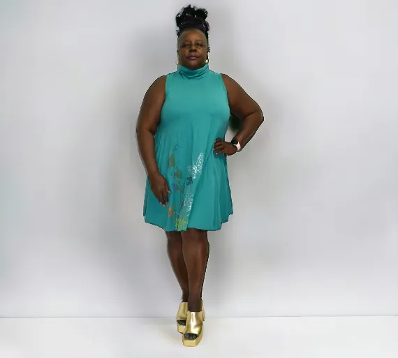 Turtleneck A line dress