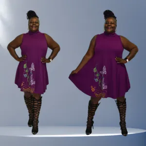 Turtleneck A line dress