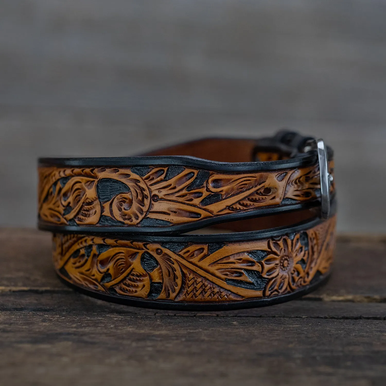 Two Tone Black Russet Floral