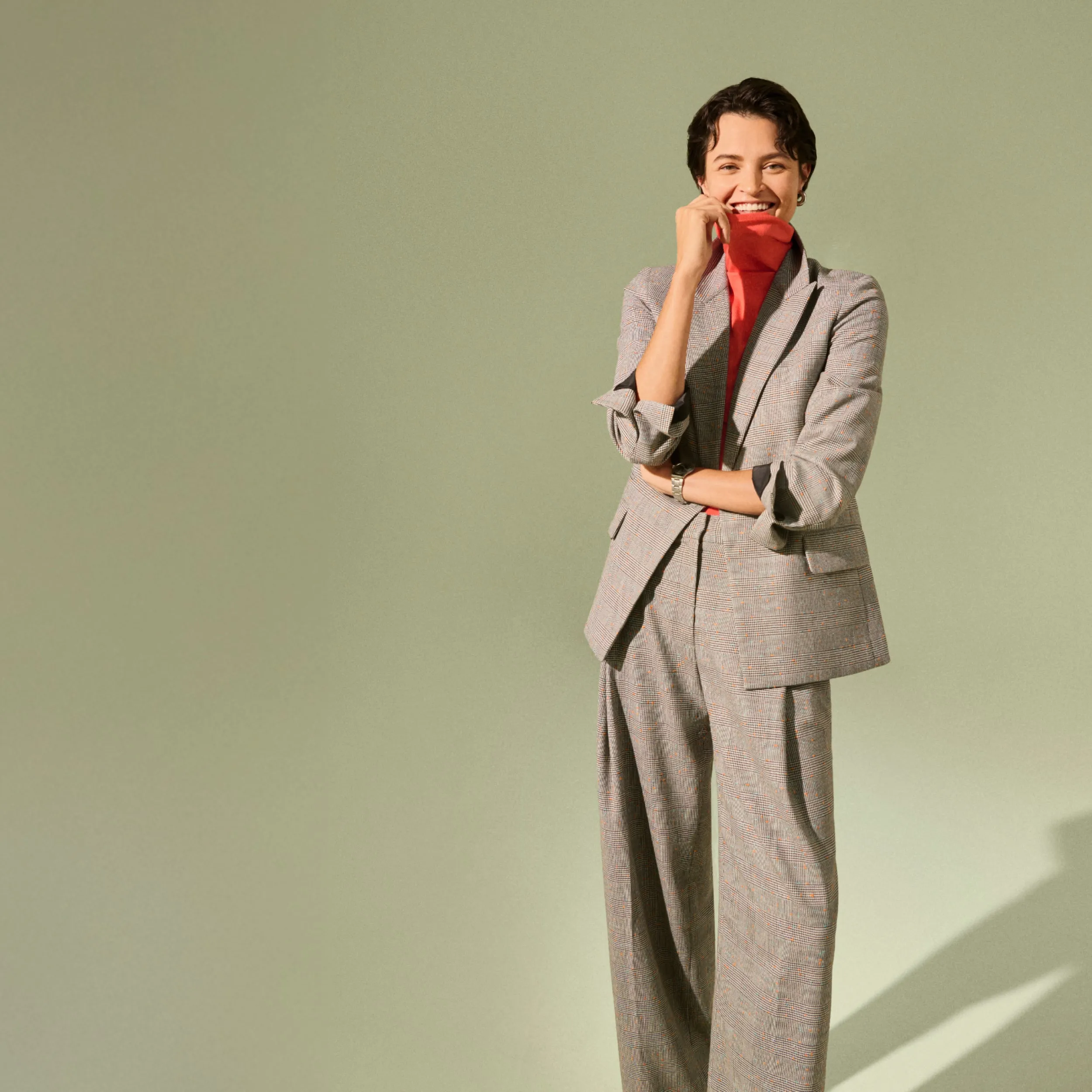 Tyner Director Blazer - Sharkskin :: Mixed Check