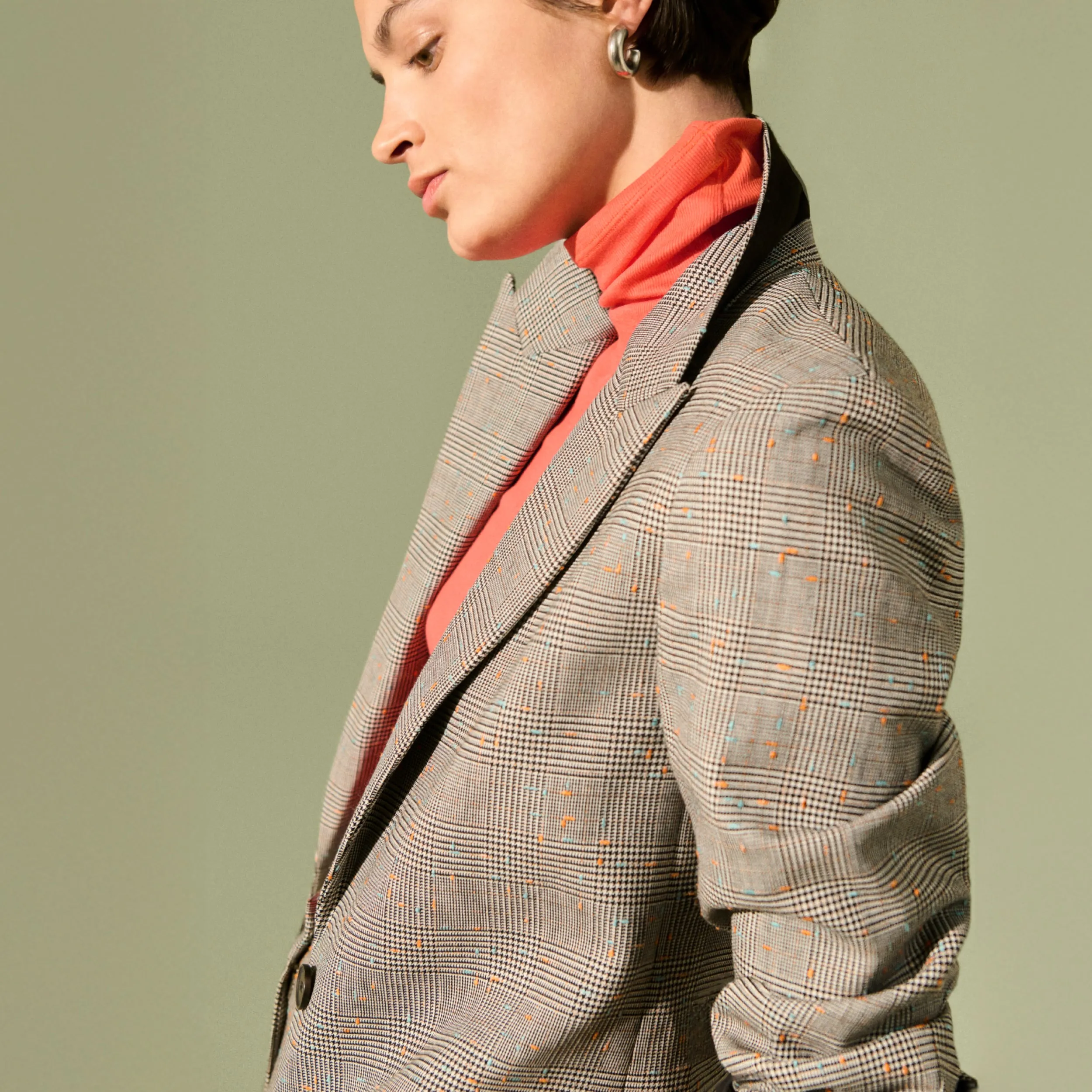 Tyner Director Blazer - Sharkskin :: Mixed Check