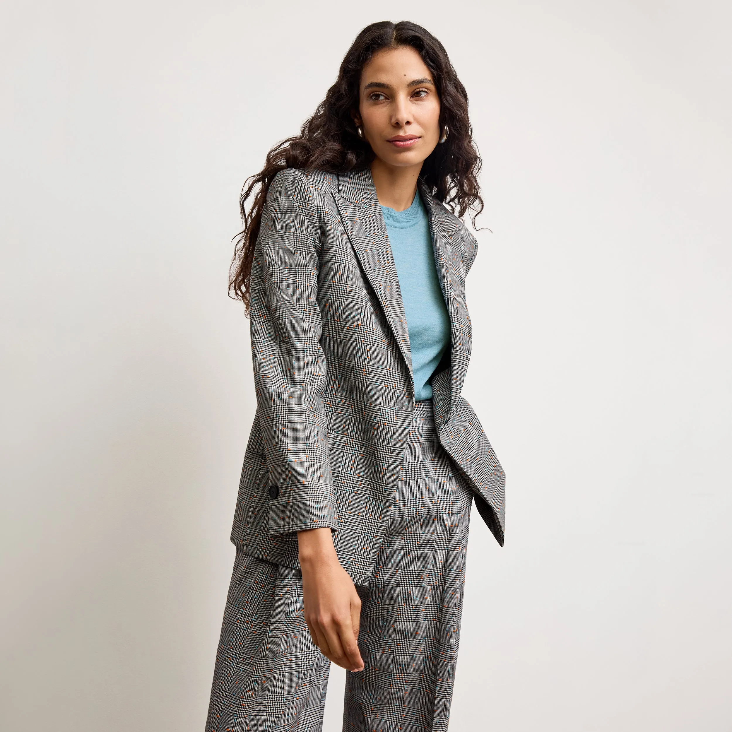 Tyner Director Blazer - Sharkskin :: Mixed Check