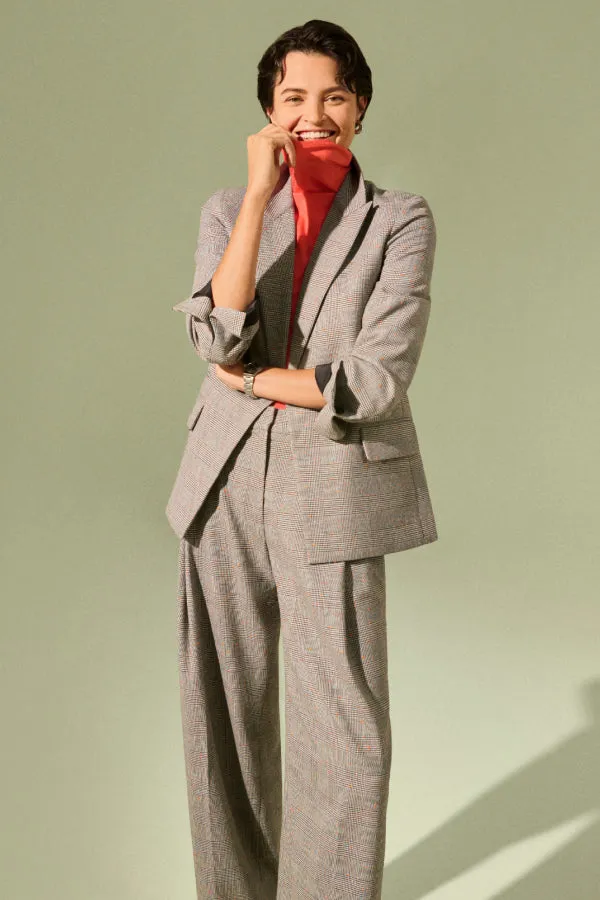 Tyner Director Blazer - Sharkskin :: Mixed Check