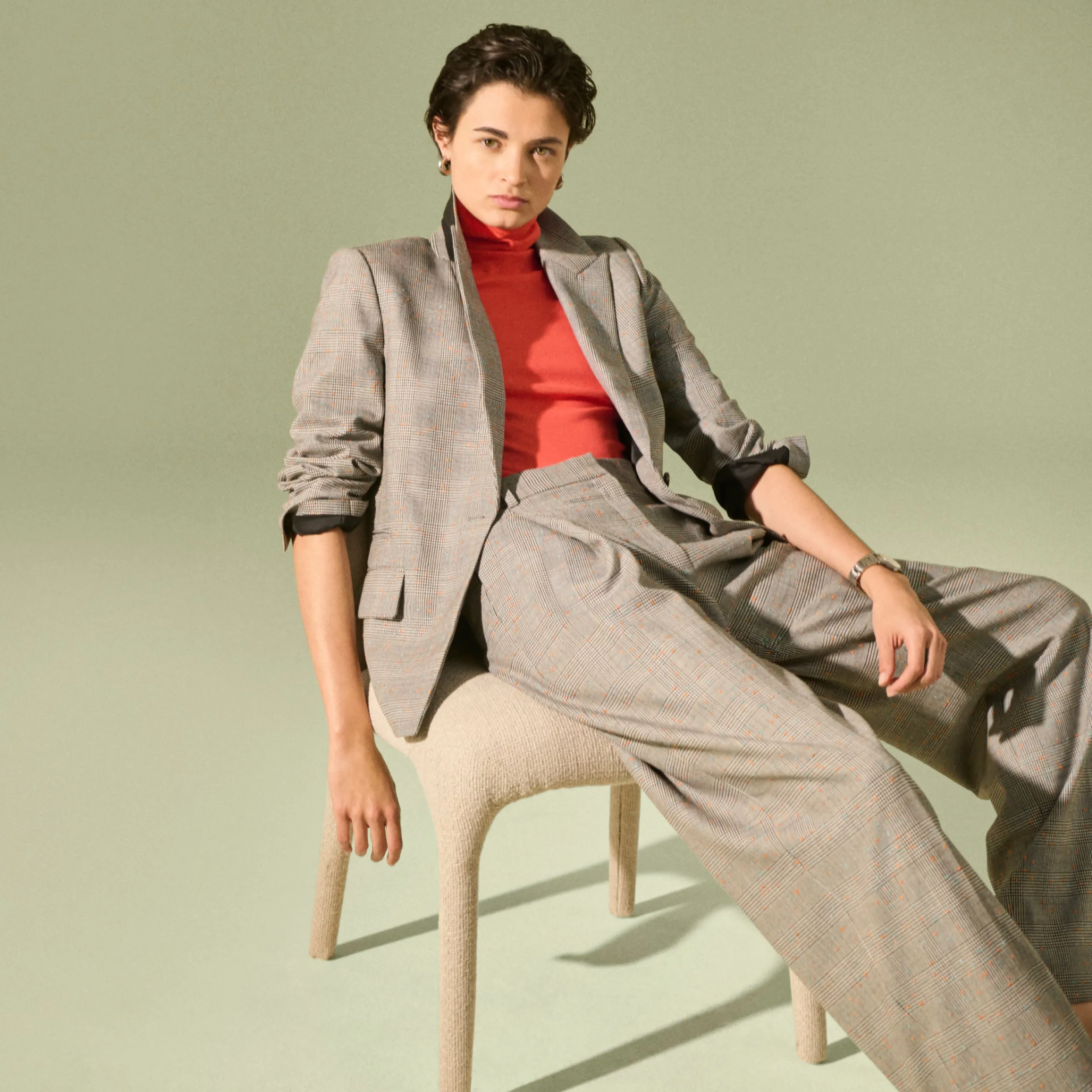 Tyner Director Blazer - Sharkskin :: Mixed Check