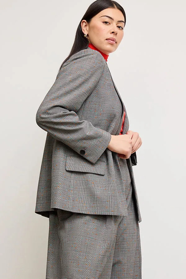 Tyner Director Blazer - Sharkskin :: Mixed Check