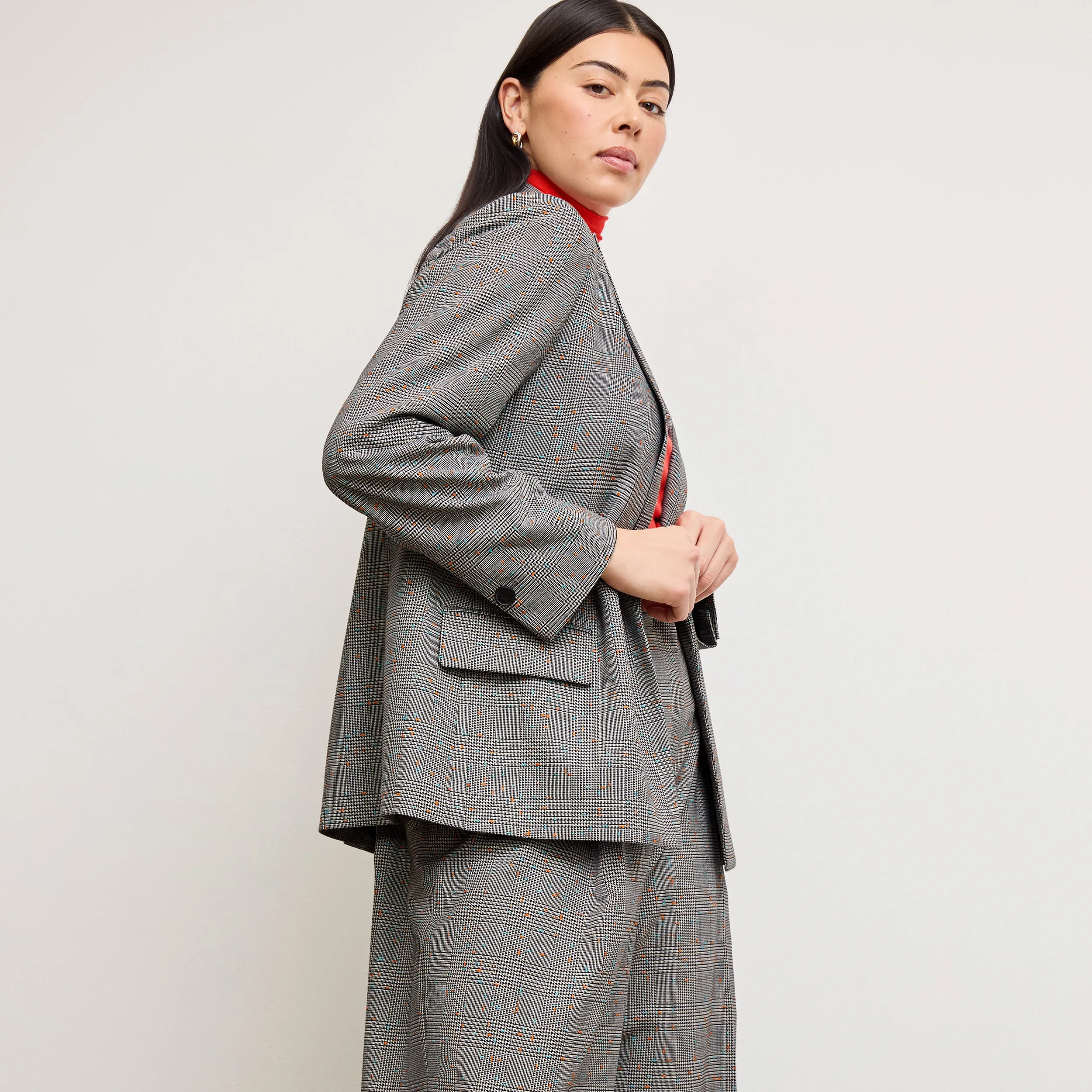 Tyner Director Blazer - Sharkskin :: Mixed Check