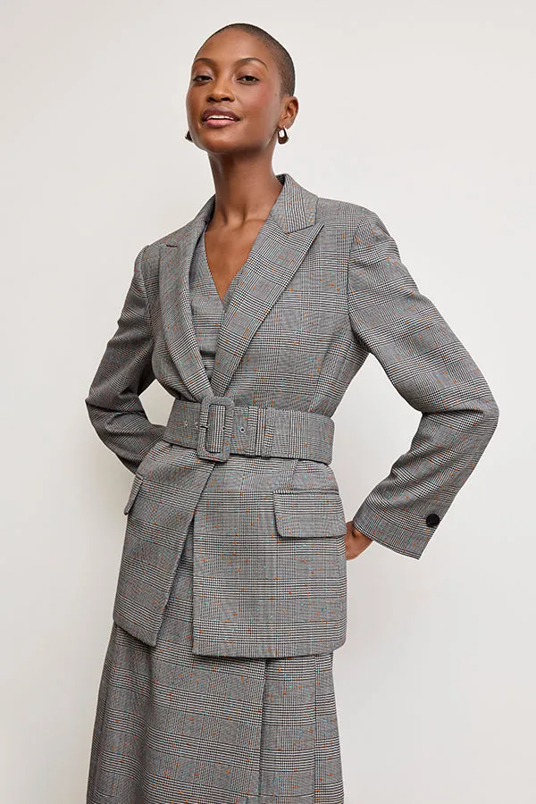 Tyner Director Blazer - Sharkskin :: Mixed Check